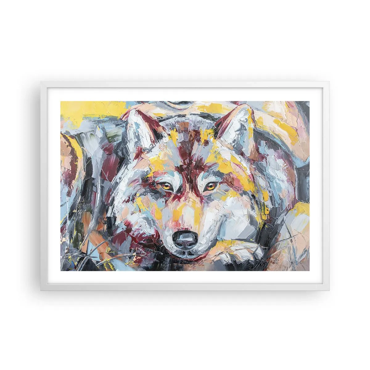 Poster in cornice bianca - Pace tra i suoi - 70x50 cm