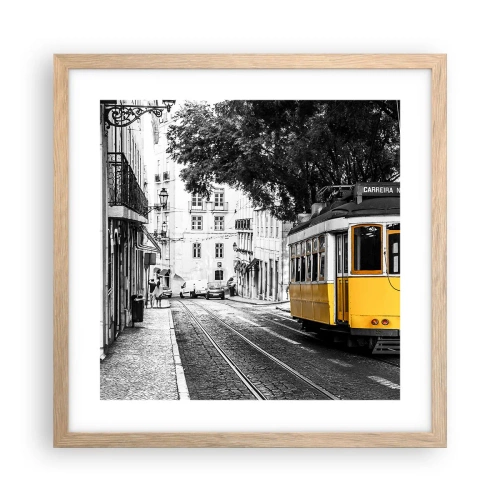 Poster in cornice rovere chiaro - Con il fado in sottofondo - 40x40 cm