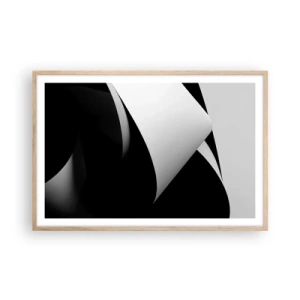 Poster in cornice rovere chiaro - Piani di luce dalle profondità dell'ombra - 91x61 cm