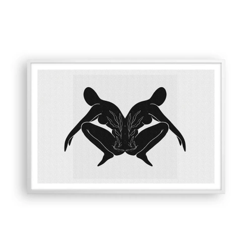 Poster in cornice bianca - Anima comune - 91x61 cm