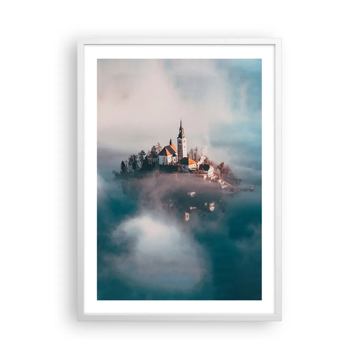 Poster in cornice bianca - L'isola dei sogni - 50x70 cm