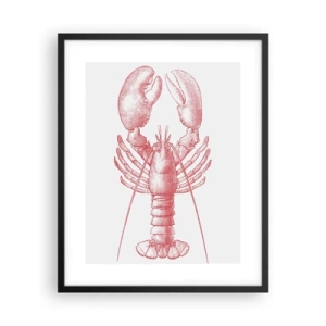 Poster in cornice nera - Aragosta d'agosto - 40x50 cm