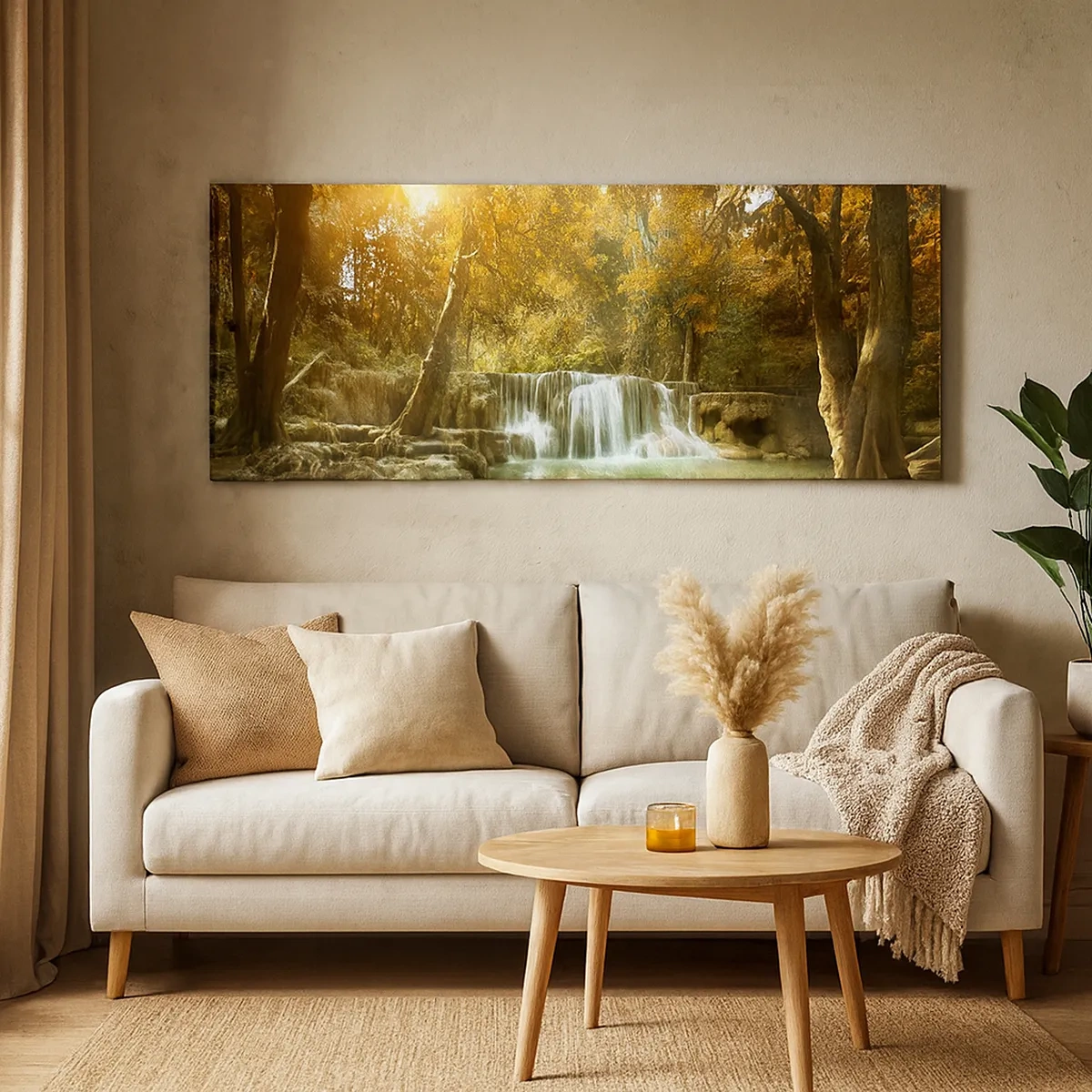 Quadro su tela - Stampe su Tela - Cascata nel parco - 30x30 cm