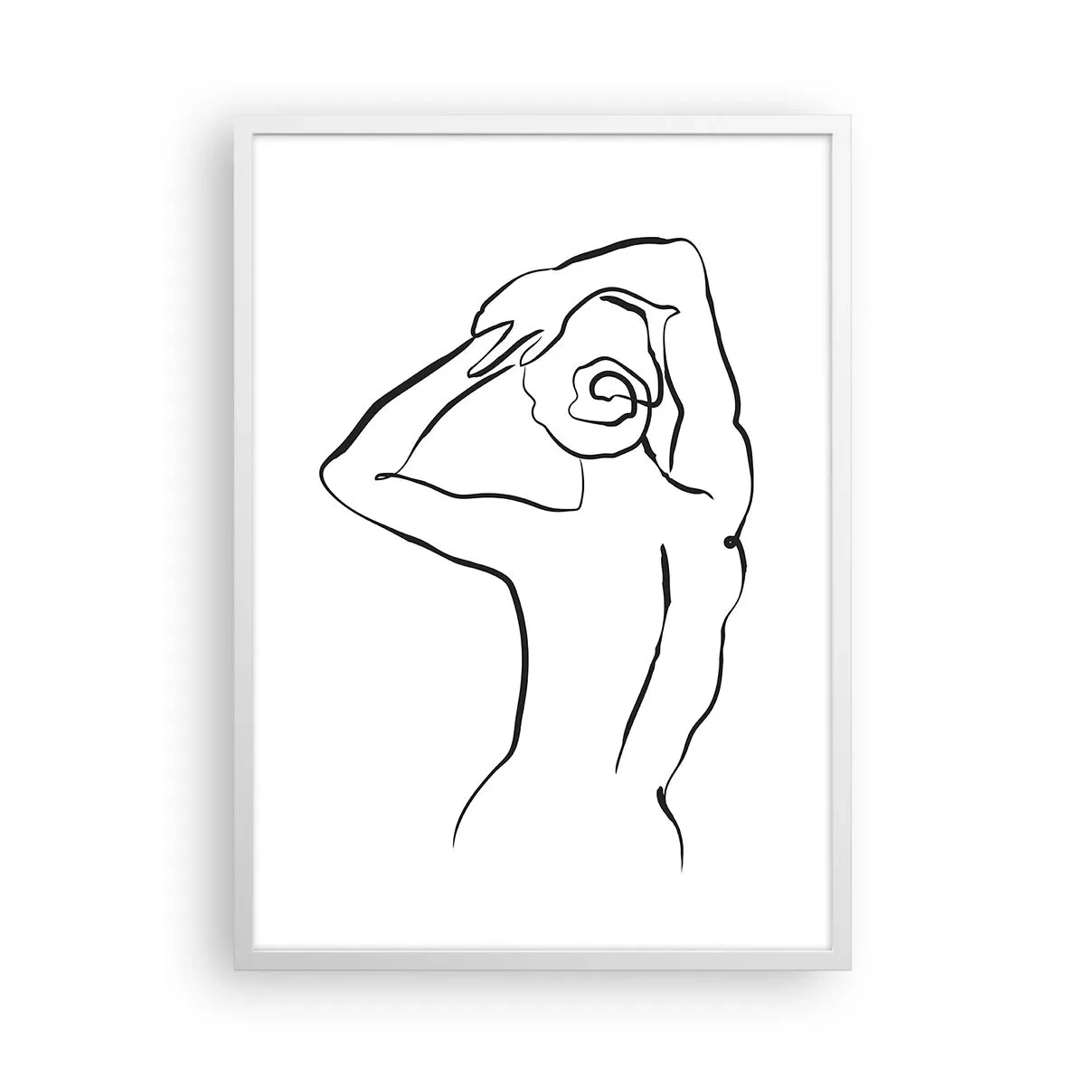 Poster in cornice bianca - Nudo mattutino - 50x70 cm