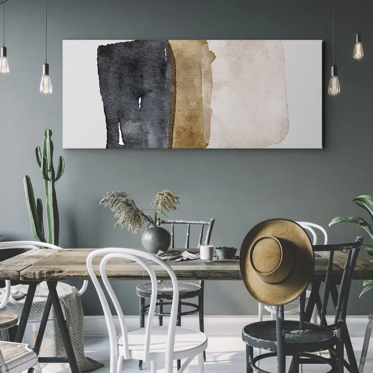 Quadro su tela - Stampe su Tela - Composizione di colori della terra - 100x40 cm