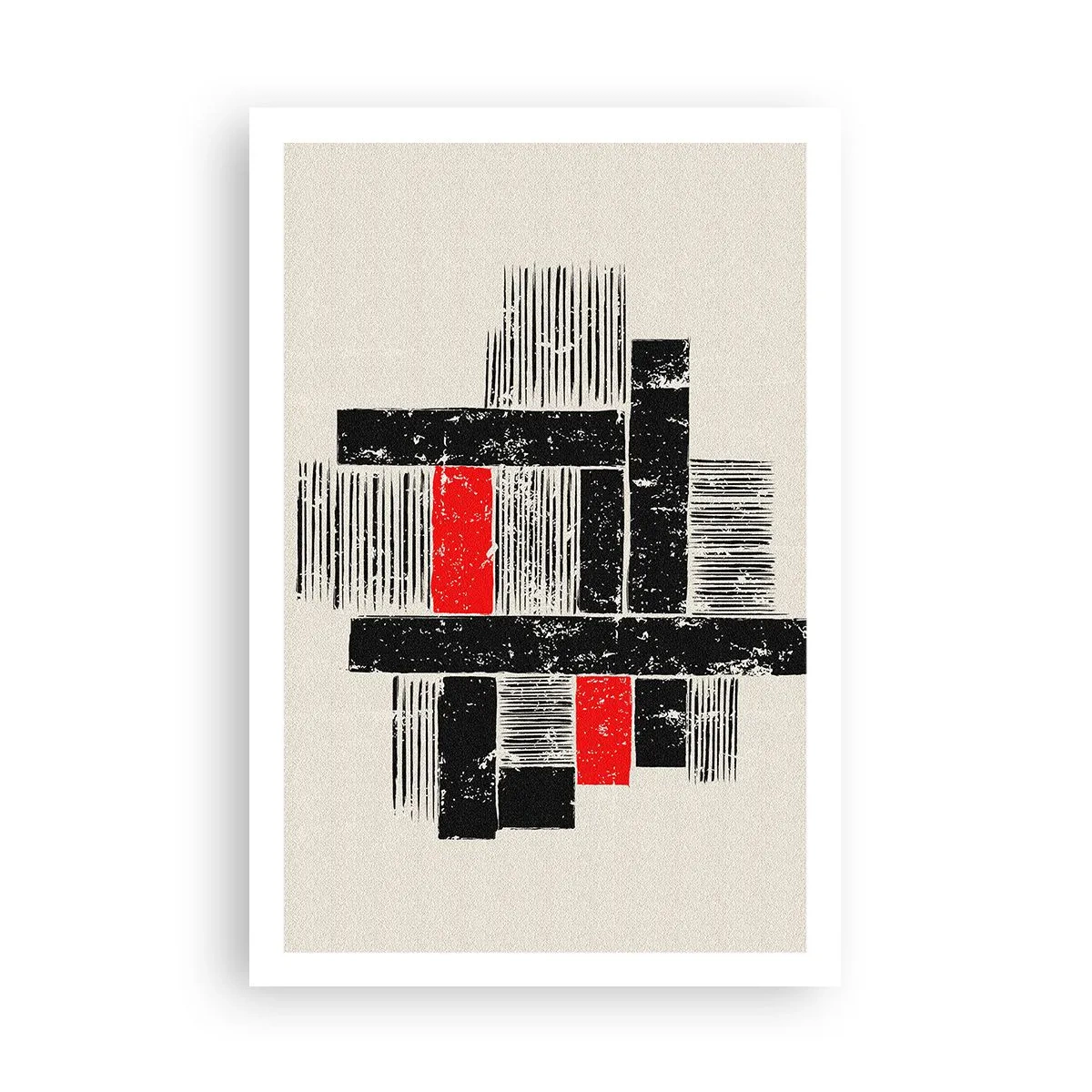 Poster - Rosso e nero - 61x91 cm