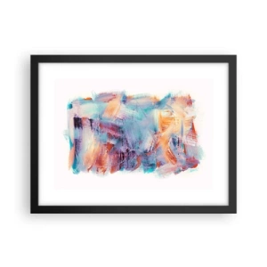 Poster in cornice nera - Caos colorato - 40x30 cm