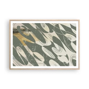 Poster in cornice rovere chiaro - Astrazione ritmica - 100x70 cm