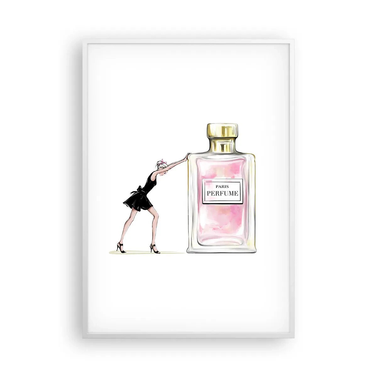 Poster in cornice bianca - L'essenza della femminilità - 70x100 cm