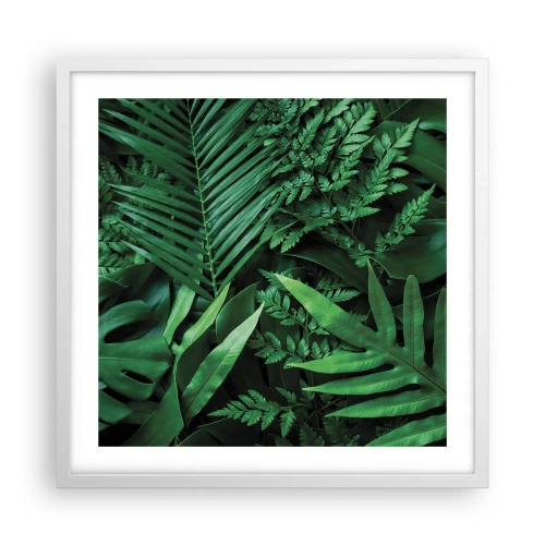 Poster in cornice bianca - Avvolti nel verde - 50x50 cm