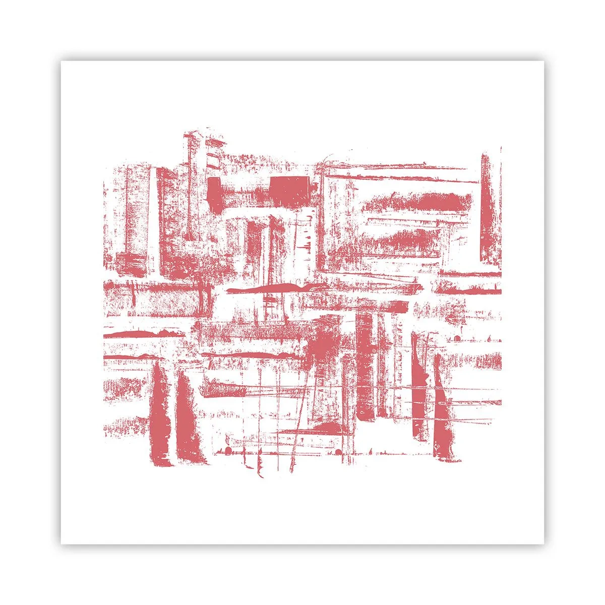 Poster - Città rossa - 40x40 cm
