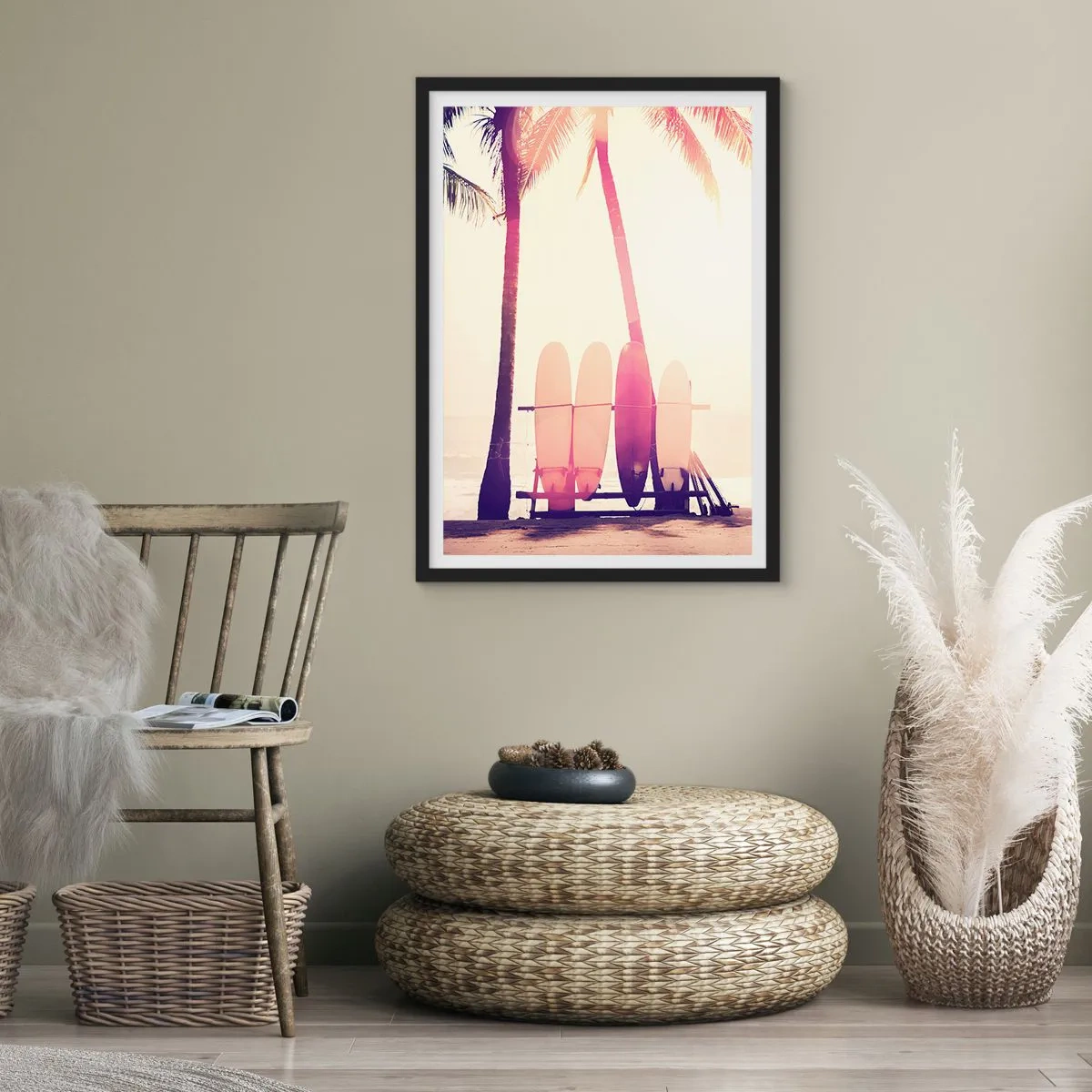 Poster in cornice nera - Sarà un giorno fantastico - 40x50 cm