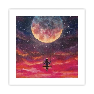 Poster - Con la testa tra le nuvole - 40x40 cm