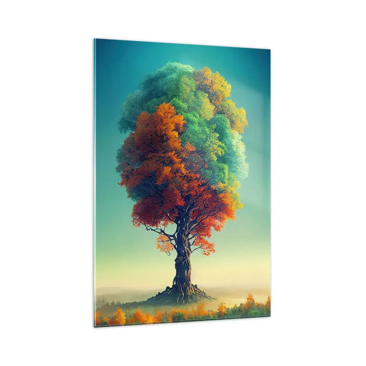 Quadro su vetro - La quercia: il padre della natura - 70x100 cm