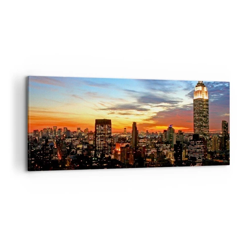 Quadro su tela - Stampe su Tela - Luminosa notte americana - 100x40 cm