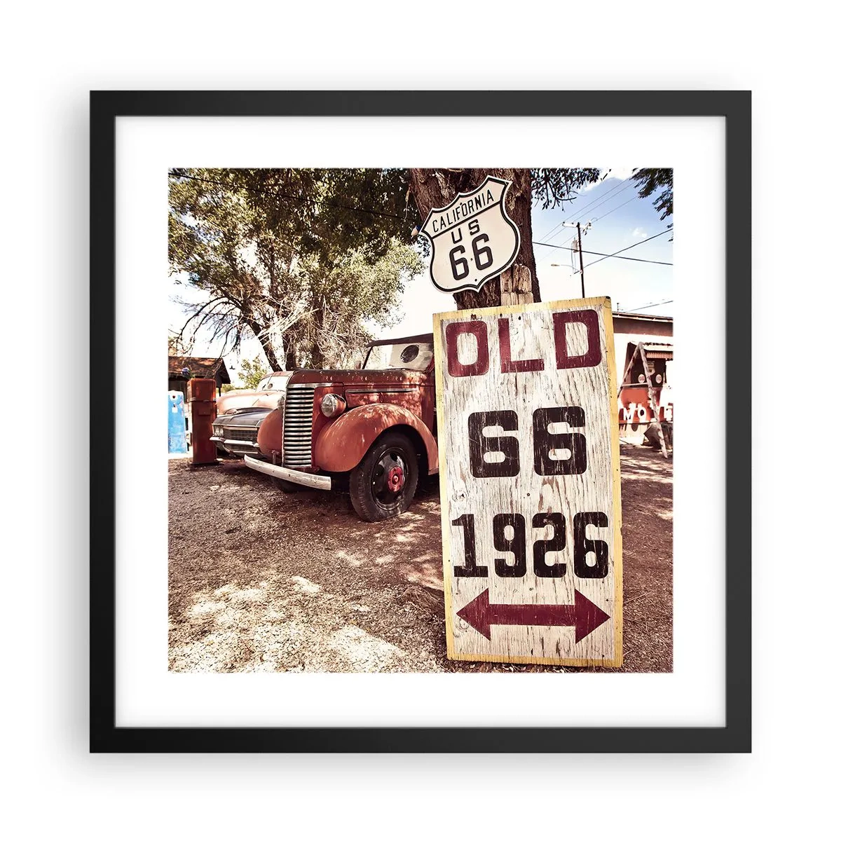 Poster in cornice nera - La leggenda della provincia americana - 40x40 cm