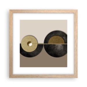 Poster in cornice rovere chiaro - Variazioni attorno al cerchio - 30x30 cm