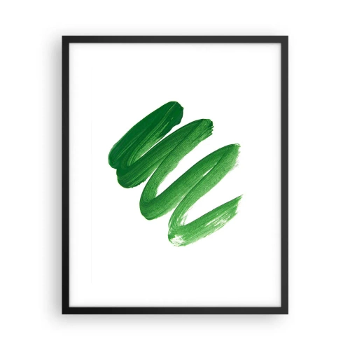 Poster in cornice nera - Scherzo verde - 40x50 cm