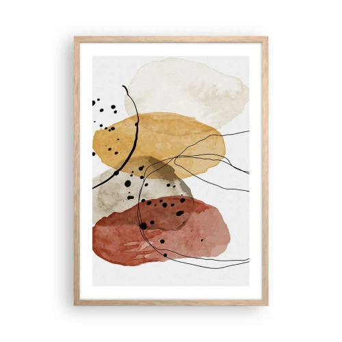 Poster in cornice rovere chiaro - Come aria leggera e trasparente - 50x70 cm