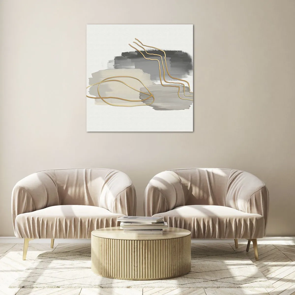 Quadro su vetro - Durata e movimento - 60x60 cm