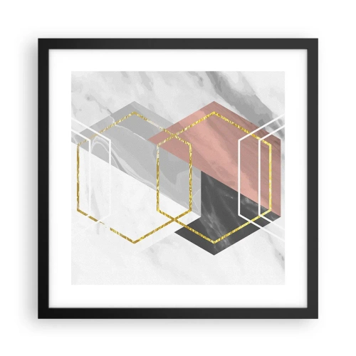 Poster in cornice nera - Composizione a catena - 40x40 cm