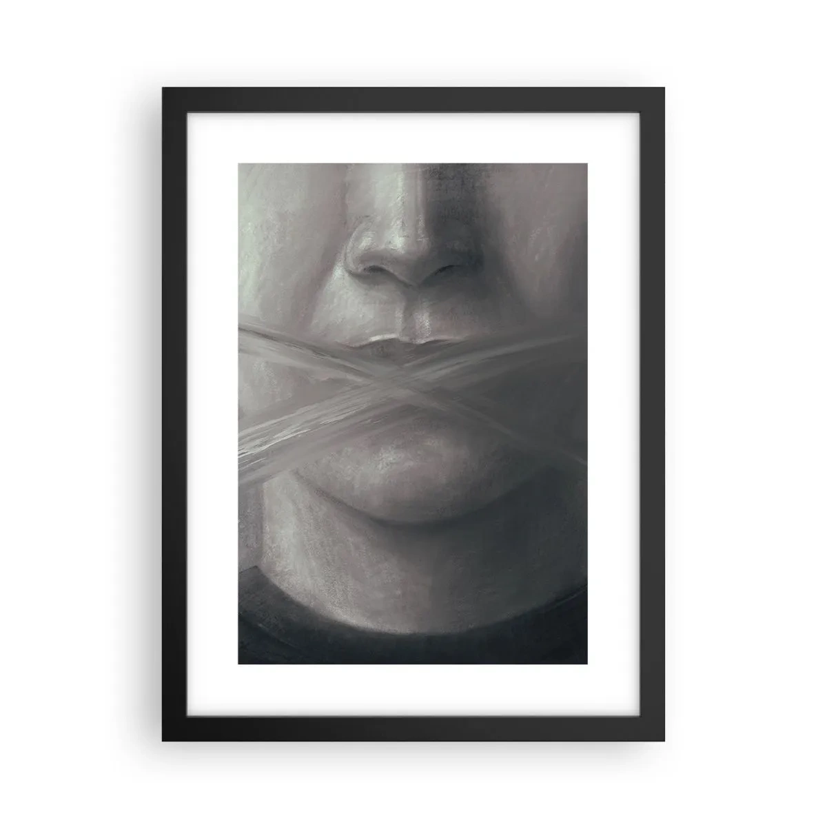 Poster in cornice nera - Neanche una parola - 30x40 cm