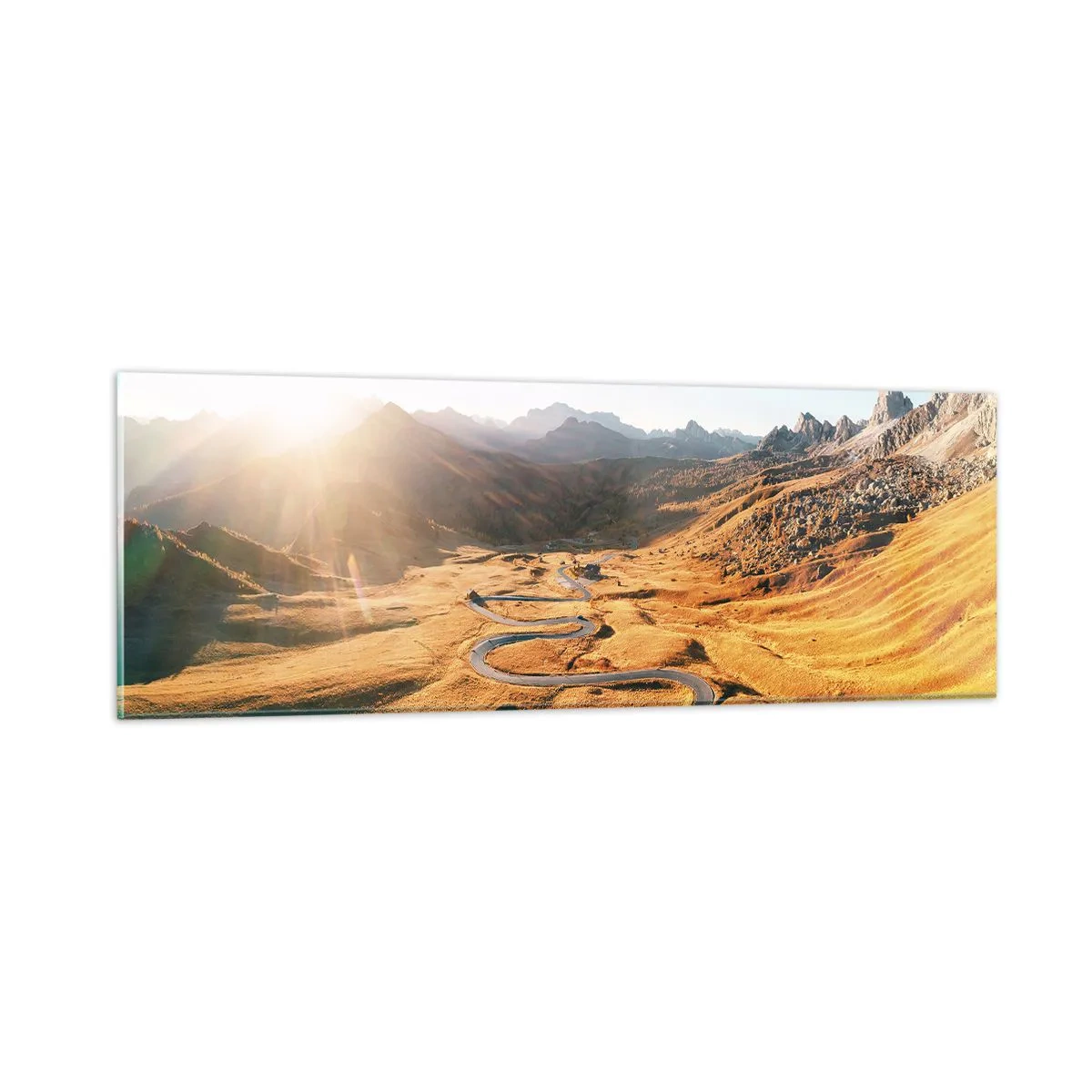 Quadro su vetro - Nella valle dorata - 90x30 cm