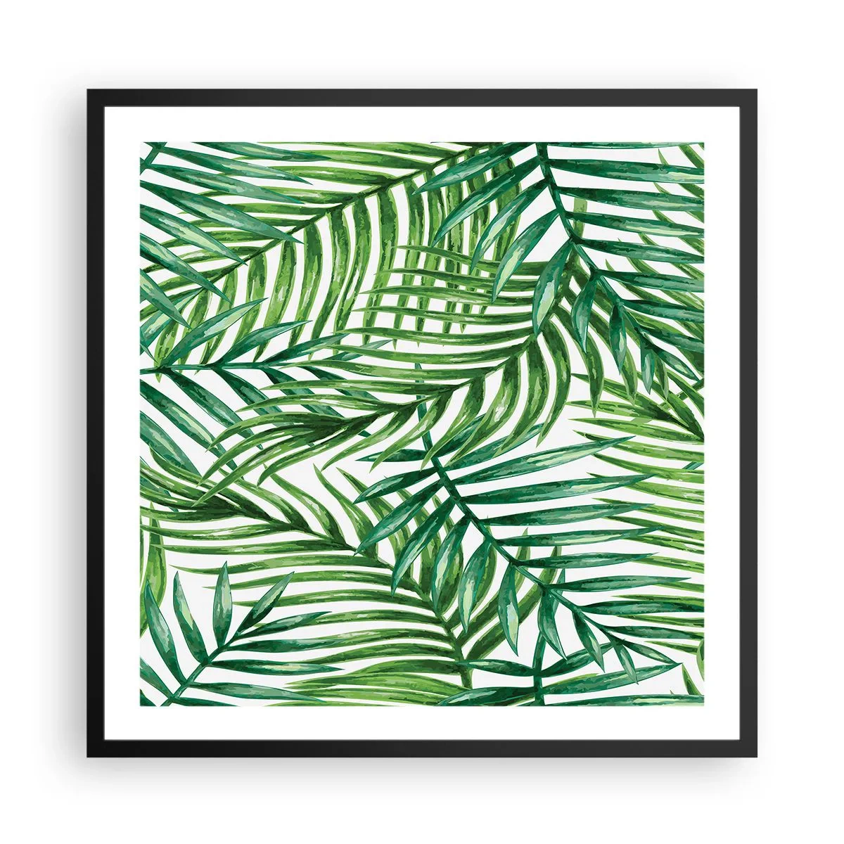 Poster in cornice nera - Sotto un baldacchino verde - 60x60 cm