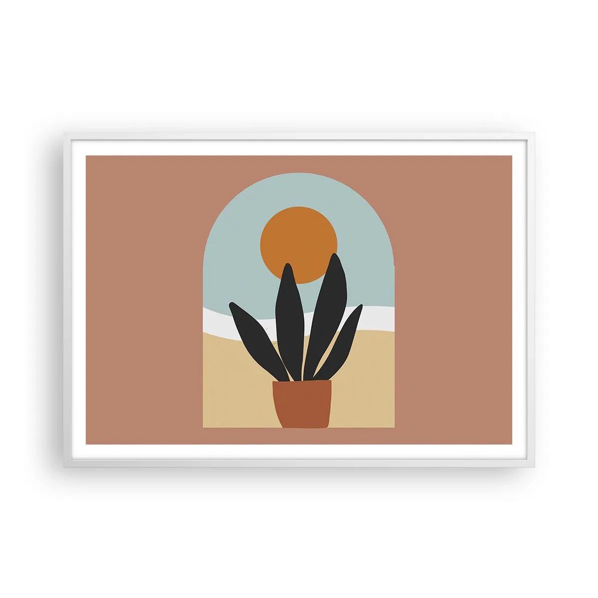 Poster in cornice bianca - Piccole gioie - 100x70 cm