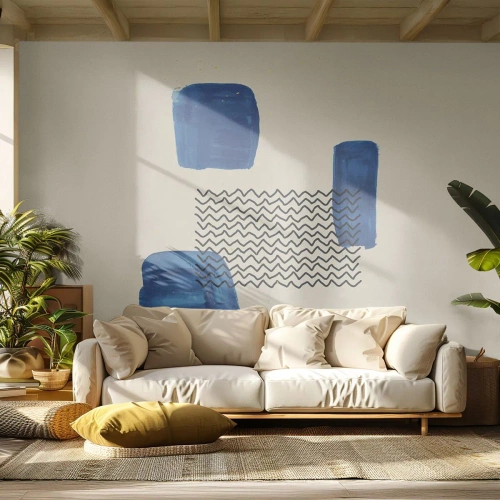 Fotomurali Premium Sand - Quartetto astratto - Astrazione, Pezzo, Arte Moderna. - 500x350 cm