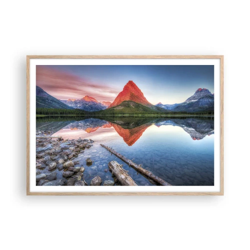 Poster in cornice rovere chiaro - Caldo e freddo - 100x70 cm