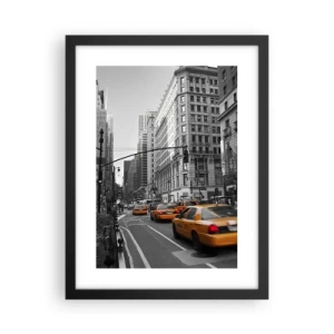 Poster in cornice nera - Il sole della grande città - 30x40 cm