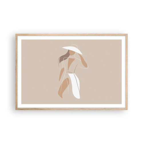 Poster in cornice rovere chiaro - La moda è un gioco - 91x61 cm