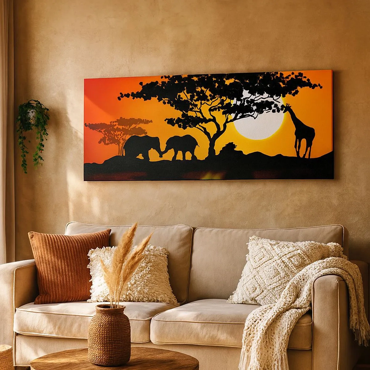 Quadro su tela - Stampe su Tela - Incontro nella savana - 100x40 cm