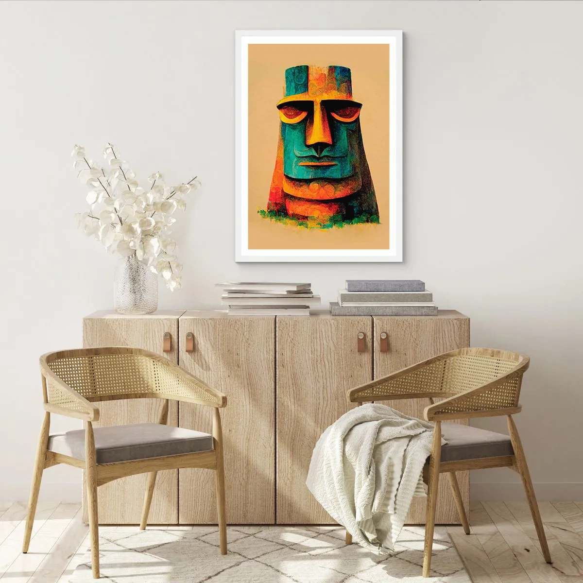 Poster in cornice bianca - Statuario, ma simpatico - 50x70 cm