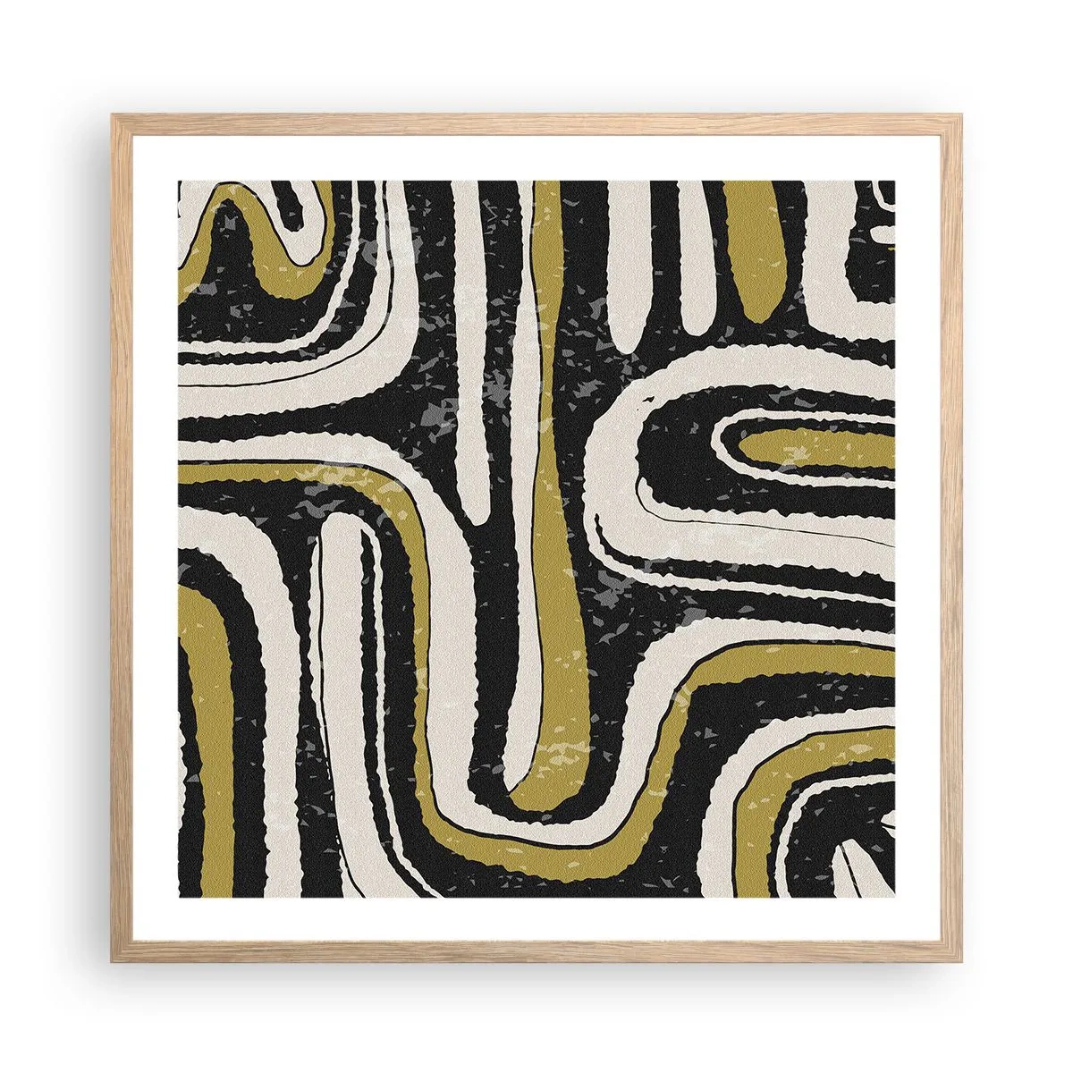 Poster in cornice rovere chiaro - Composizione: strade e vicoli - 60x60 cm