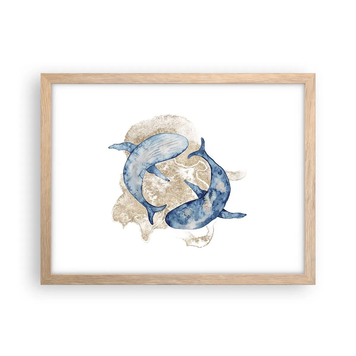 Poster in cornice rovere chiaro - Amicizia o amore? - 40x30 cm