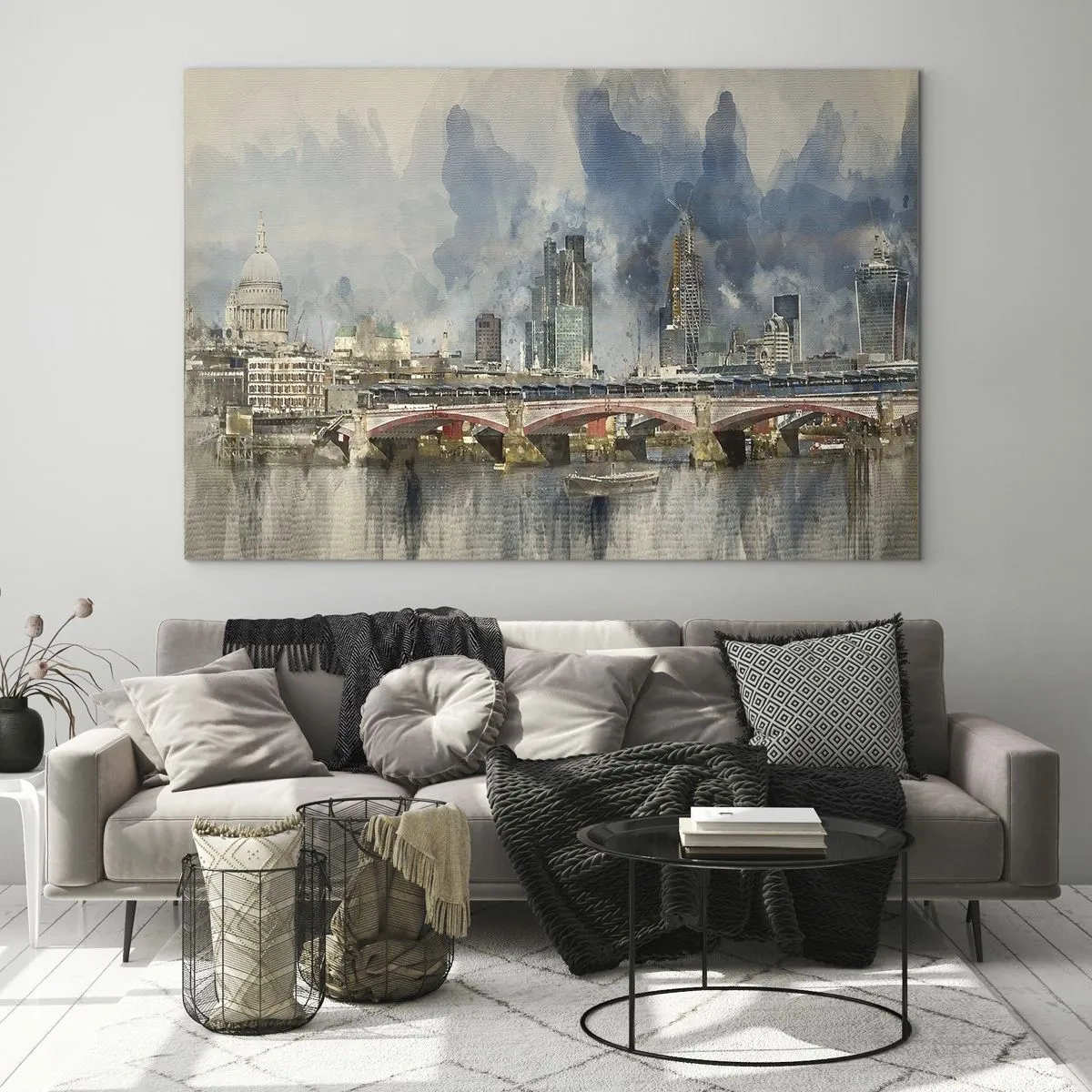 Quadro su vetro - Londra in tutto il suo splendore - 70x50cm - Londra in tutta la sua bellezza - Decorazione murale moderna per soggiorno e camera da letto ARTTOR