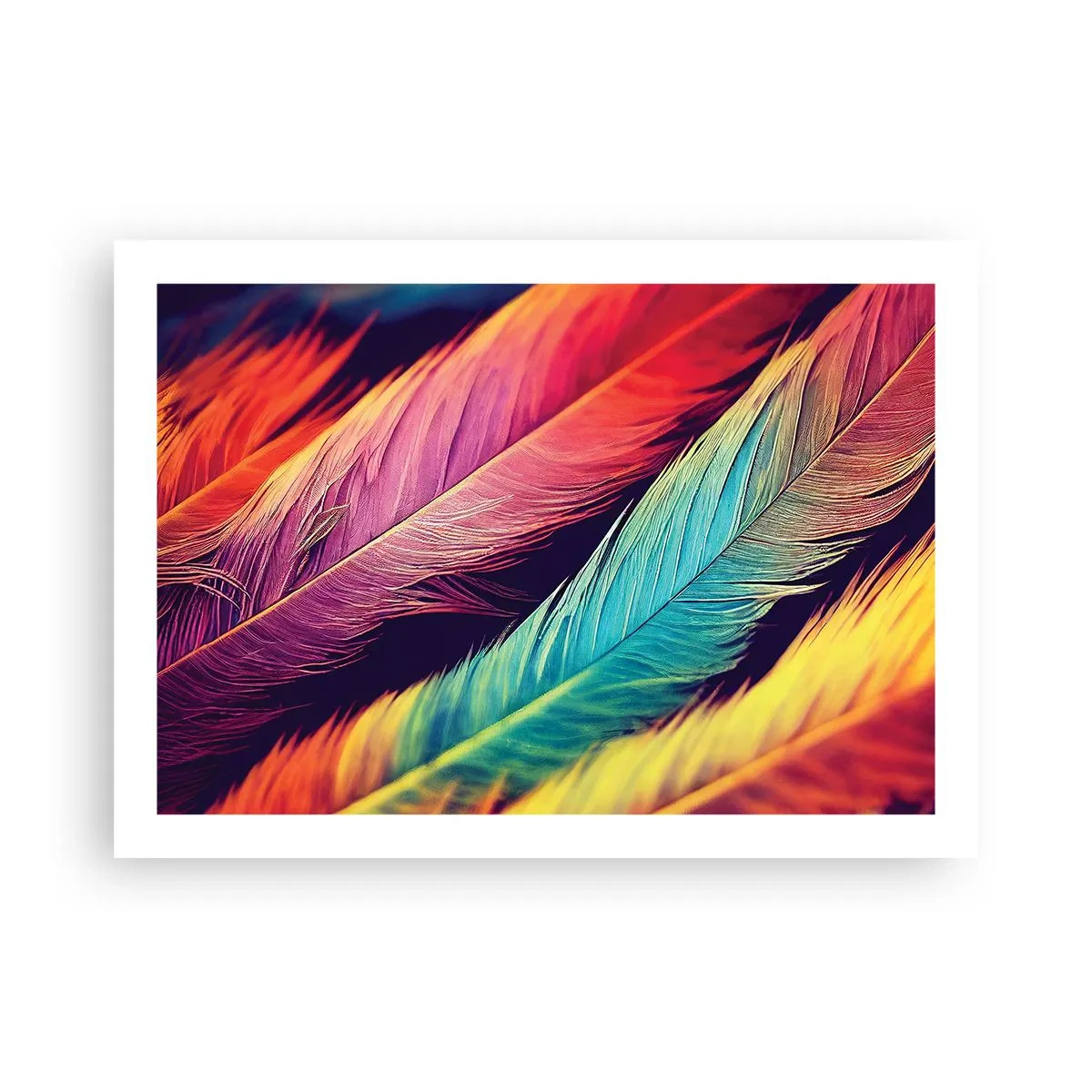 Poster - Arcobaleno piumato - 70x50 cm