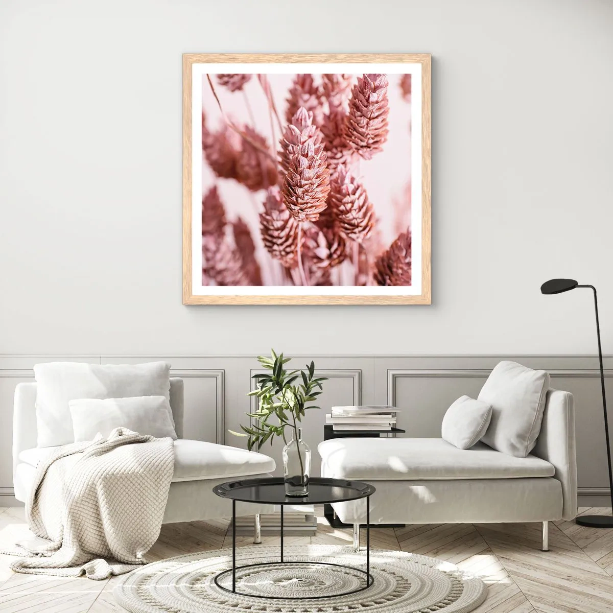 Poster in cornice rovere chiaro - A prima vista poco appariscenti - 30x30 cm