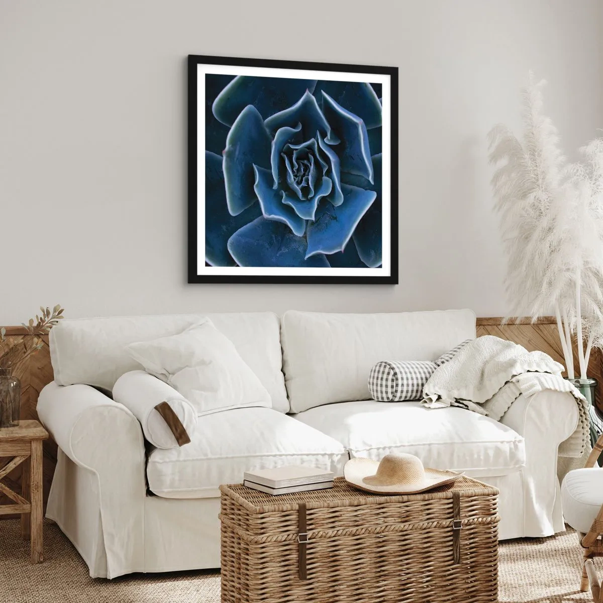 Poster in cornice nera - Fiore del deserto - 30x30 cm