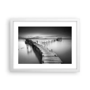 Poster in cornice bianca - La pace della riva dimenticata - 40x30 cm