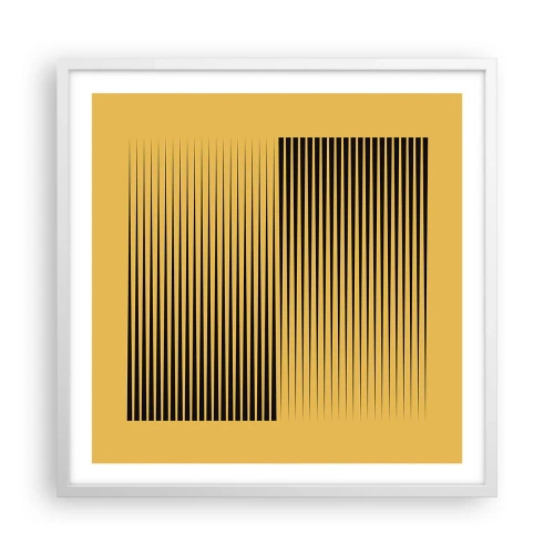 Poster in cornice bianca - La quadratura degli opposti - 60x60 cm