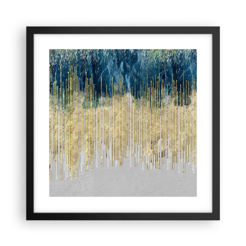 Poster in cornice nera - Confine dorato - 40x40 cm