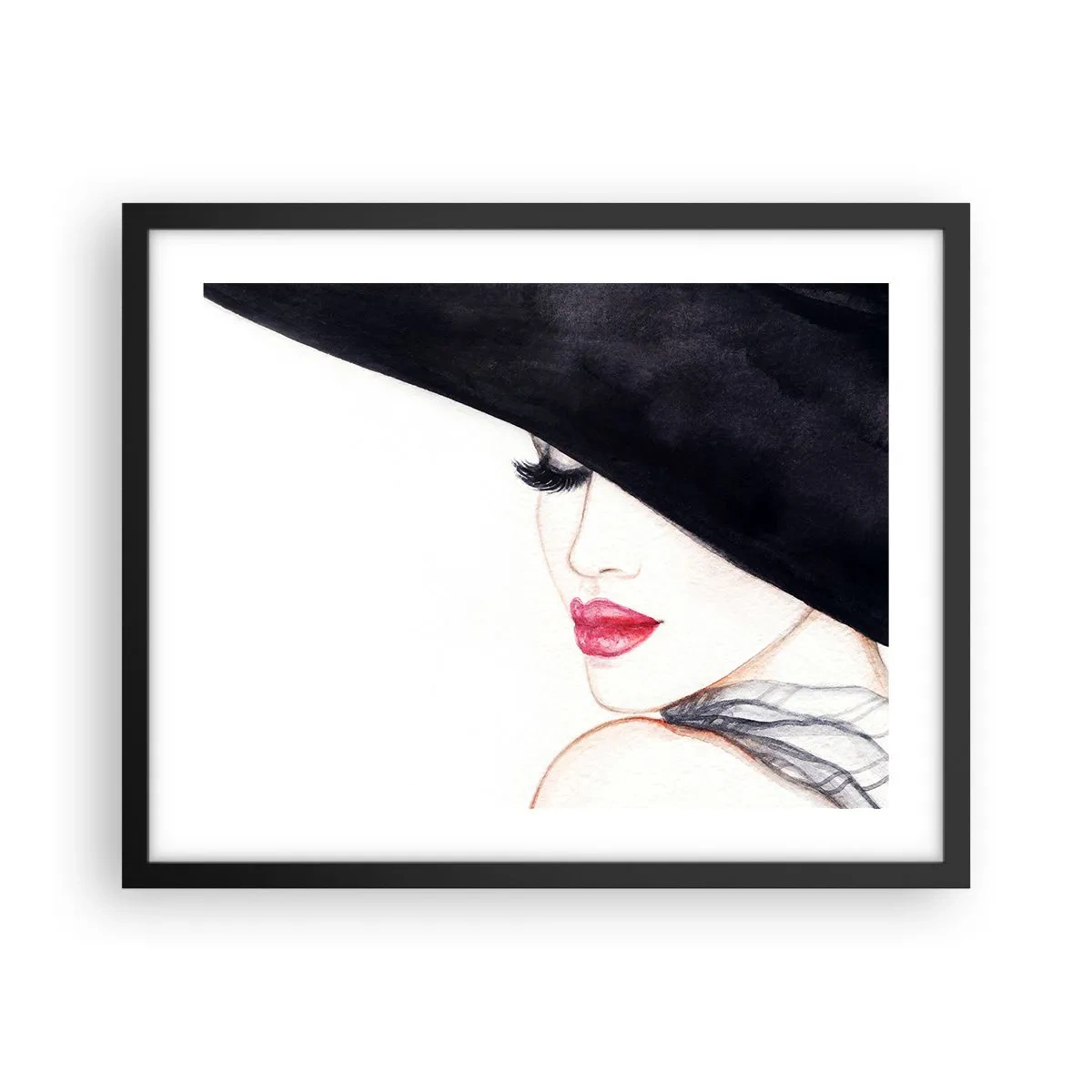 Poster in cornice nera - Eleganza e sensualità - 50x40 cm