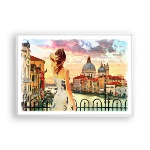 Poster in cornice bianca - Se un'avventura allora solo a... - 100x70 cm