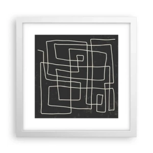 Poster in cornice bianca - Non è così semplice - 30x30 cm