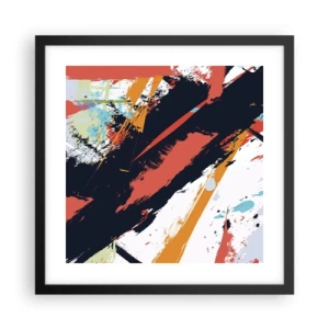 Poster in cornice nera - Composizione dinamica - 40x40 cm