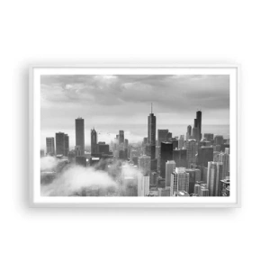 Poster in cornice bianca - Paesaggio americano - 91x61 cm