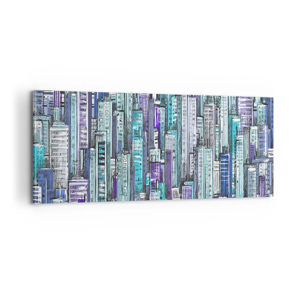 Quadro su tela - Stampe su Tela - Bluastri dal cielo - 100x40 cm
